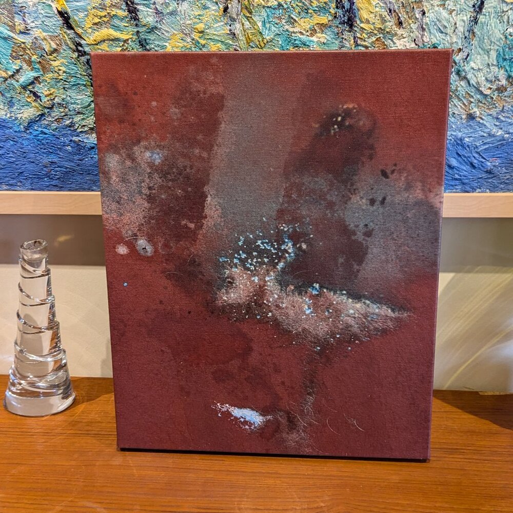 Maroon Layered Abstract Premium Canvas Print 16"x20"